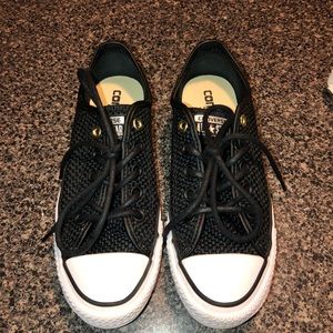 Black woven Converse All Stars
